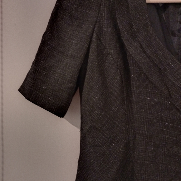 Cue Vintage black Silver Lurex mini dress in size 14 - Picture 10 of 11